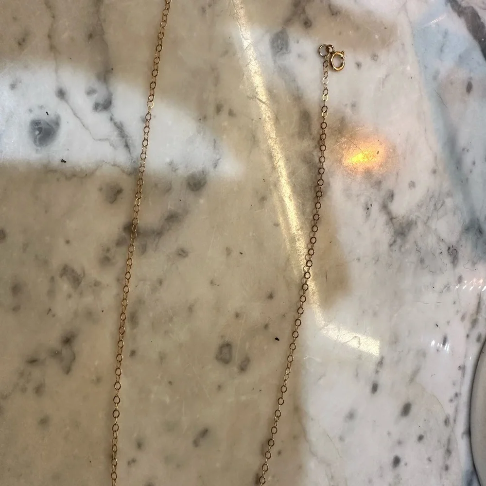 Smokey Herkimer Diamond (Quartz) Gold filled chain Pendant Necklace NWOT. - Picture 5 of 6